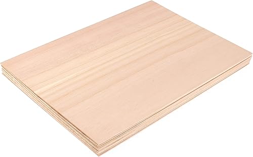 ewtshop® Lot de 10 planches en bois 30 x 20 cm épaisseur 1,5 mm pour modélisme, gravure, peinture ou bricolage - Nail Gallerys