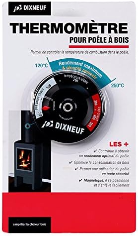 Les Ateliers Dixneuf 055.TM Thermomètre magnétique pour poêle à bois - Nail Gallerys