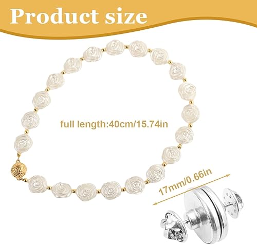 DLPRK Embrasses de Rideau Magnétiques Paquet de 2, Modèle de roses boucle de rideau Retenues de Draperie de 40 cm, Equipé d'une boucle magnétique anti-fuite de lumière - Nail Gallerys