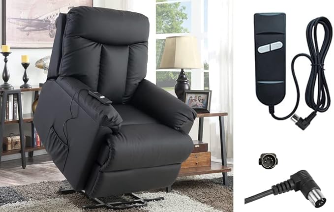 Huachuang ‎Commande Manuelle inclinable,contrôleur,télécommande inclinable,avec Ligne de Fronde,2 Boutons,5 Broches,1 contrôleurs de Moteur, pour Fauteuil inclinable, Fauteuil ou Ascenseur - Nail Gallerys