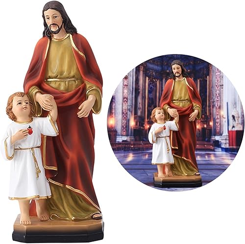 Fhkpsqkcn Élégant Père Le Fils Statue Résine Art Pour Exposition Bureau Embrassé - Nail Gallerys