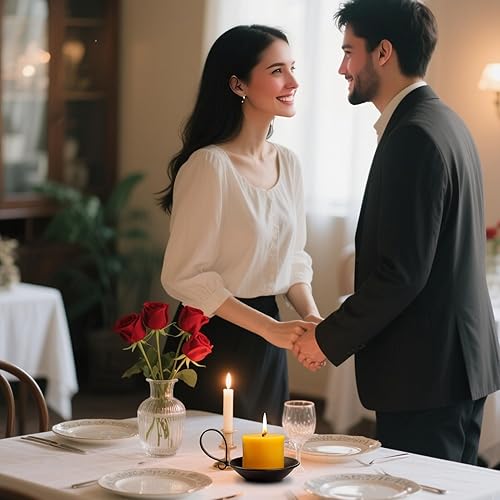 Stand à Bougies - Support Rond, Cabine de Table décorative | Élégant Candle Holder Centerpiece Decoration de Mariage élégant et Accent Cadeau pour Les Couples, Les Amis et l'ambiance à Domicile - Nail Gallerys