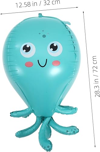 SUPVOX Ballon De Poulpe À Thème Créature Hélium Décoration Ballons Océaniques Gonflable Faire La Fête Pieuvre Géant Enfants Tentacule Film D'aluminium Blue - Nail Gallerys