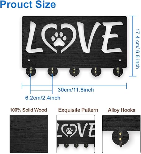 MAYJOYDIY Porte Clés Mural en Bois Triple Lune 30x18.6cm Lotus Moon Phases Porte Clés Mural Thème Magique Crochet pour Manteau et Chapeau 5 crochets en Alliage pour Entrée Porte D'Entrée Couloir Décor - Nail Gallerys