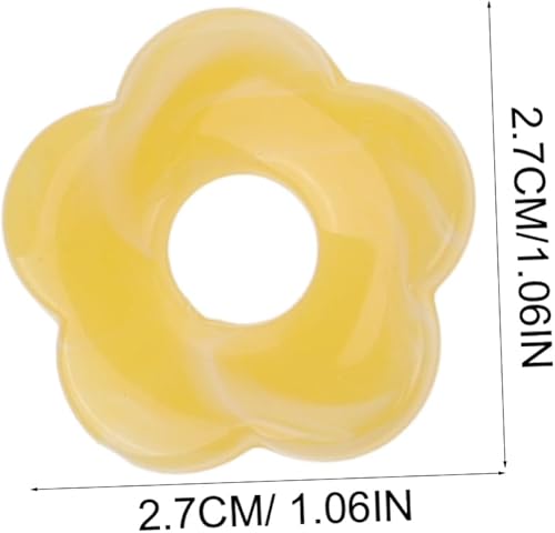 HAPINARY 50Pcs Fleur Acrylique Bracelet Faisant Des Perles Artisanat Pour La Fabrication D'Attache De Cheveux - Nail Gallerys