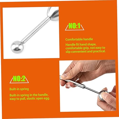 Banziaju Ouvre-oeufs Durable en acier inoxydable coupe-oeufs pratique craquelin d'oeufs durs hachoir à oeufs coupe-oeufs coquille d'oeuf outil de cuisineEgg Opener - Nail Gallerys