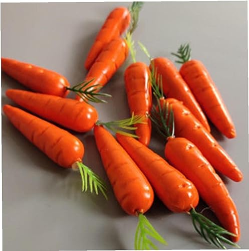 Ruluti 10pcs Carottes Mini Artificielle en Plastique Mousse de carrotte de Mariage de Mariage Famille Cuisine décoratio - Nail Gallerys