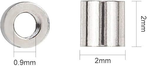 UNICRAFTALE 40 Pcs 8 Tailles 5/7/8/8.5/1012/25mm Tube Entretoise Perles en Acier Inoxydable Lâche Perles Tube Grand Trou Entretoise Perles Lisse Surface Perles Trouver pour Fabrication de Bijoux - Nail Gallerys