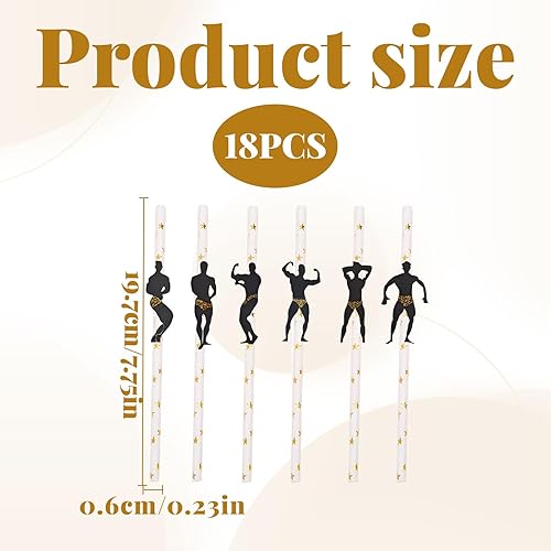 Lot De 18 Pailles Masculines Musculaires,Jetables Pour Enterrement De Vie De Jeune Fille,Evjf Accessoire,Deco Evjf,Cadeau Evjf,Six styles - Nail Gallerys