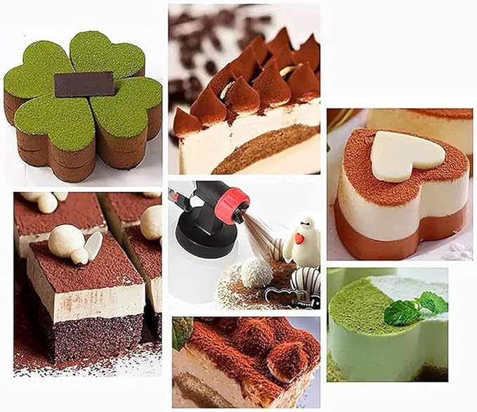 HIMAPETTR Le Pulvérisateur à Pâtisserie Polyvalent, Détachable Pistolet À Pulverisation Électrique Gâteau, Trois Formes Réglables, Débit Réglable, Outils De Peinture De Gâteaux Faits à La Main - Nail Gallerys