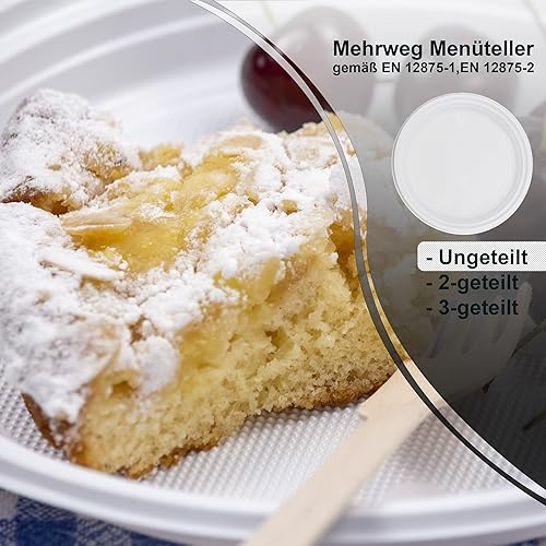 Commerline Lot de 500 assiettes en plastique - Réutilisables - Diamètre : 22 cm - Passent au lave-vaisselle - Nail Gallerys