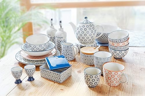 Bloomingville Petites épandeur de sel et de Poivre Kristina - Couleur ø 3,5 H 7 cm, Rouge Bleu Vert, Céramique - Nail Gallerys