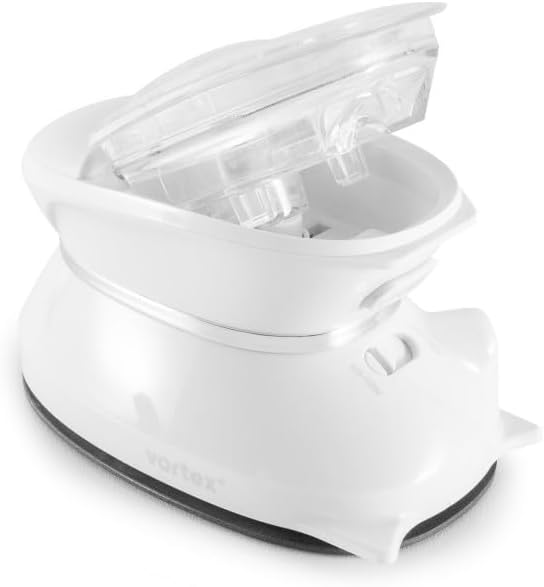 Vortex Iron Lite White – Mini Fer à Repasser Vapeur de Voyage, Léger et Compact, Chauffe Rapide, Semelle Antiadhésive, Réservoir 100 ml, Tension Universelle – Blanc - Nail Gallerys