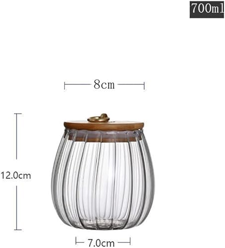 QUUPY Bocal de rangement en verre de 708,7 g avec couvercle hermétique pour le thé, le sucre, les épices, les pâtes - Nail Gallerys