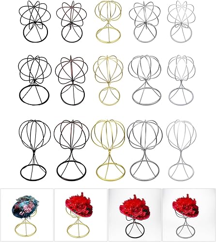 Ldabrye Supports de rangement robustes en fer pour chapeaux et perruques - Portable - Pour présenter des accessoires - Organisation de la maison - Utilisation quotidienne - Nail Gallerys