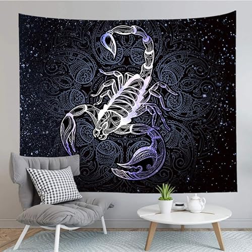 GermYan Animaux Scorpion Tapisserie Tenture Murale Tapis Mural Tapisserie Murale Tapisserie Murale Tapisseries Hippie Hibou Éléphant Tapisserie 150 * 200 Cm - Nail Gallerys