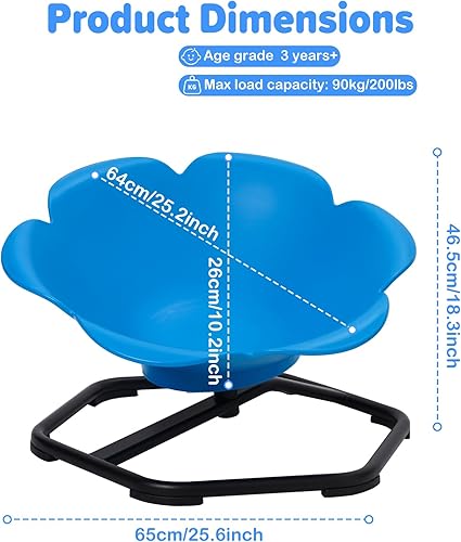 YULEYU Chaise pivotante sensorielle pour enfant, pour l'entraînement, la coordination physique et l'équilibre, siège pivotant à 360°, jouet à capteur d'autisme pour garçons et filles, bleu - Nail Gallerys