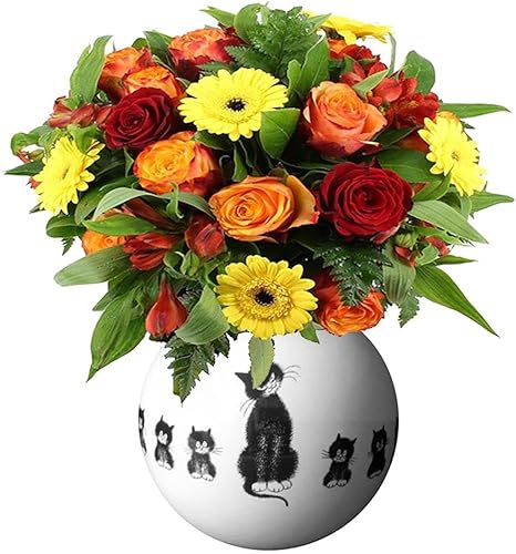 Vase L'alignement en céramique Rond Chats par Dubout - Nail Gallerys