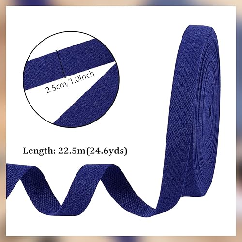 PH PandaHall 22.5m Sangle en Coton Vert 25mm Sangles en Polyester et Coton Sangles en Tissu Épais pour Sacs Fourre Tout Poignées de Sac Fabrication de Ceintures en Tissu - Nail Gallerys