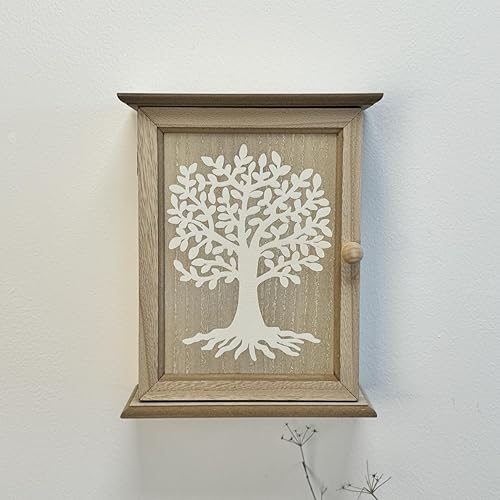 DAMDAM GO | Boîte à clés en Bois décorée avec Arbre de Vie Style Nordique 6 Crochets muraux (Arbre Vie) - Nail Gallerys