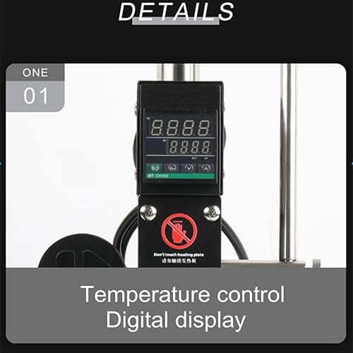 Machine d'estampage à Chaud 500 W, Support de Papier Bronzant 10 x 13 cm, Machine de marquage par Pression bronzante, pour gaufrage de Logos en PVC, Bois, PU, Cuir - Nail Gallerys