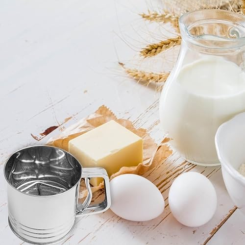 Fackelmann FM Professional 21667 Tamis cuisine, Tamis inox, Tamiser, Tamiseur sucre, Ustensile de cuisine, Acier inoxydable, Argenté, 12 cm x 13 cm - Nail Gallerys