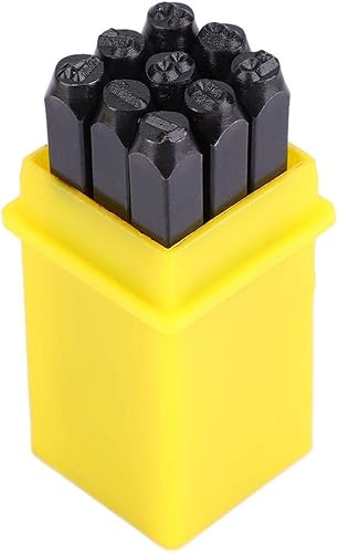 Walfront Lettres et Chiffres à Frapper 4mm Ensemble de Poinçons en Acier au Carbone A-Z-& Lettres et 0-9 Chiffres pour Artisanat d'Estampage des Métaux - Nail Gallerys