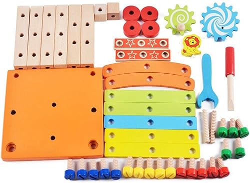 freneci Chaise Multifonctionnelle En Bois pour Enfant Bricolage Montessori Jouet Combinaison Chaise Cadeau - Style1 - Nail Gallerys