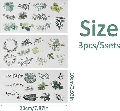 Autocollants pour Scrapbooking, 15 Pièces Feuille Autocollants, Autocollant de Planificateur de Décoration pour le Journal de Scrapbooking Album Journaux DIY Art - Nail Gallerys