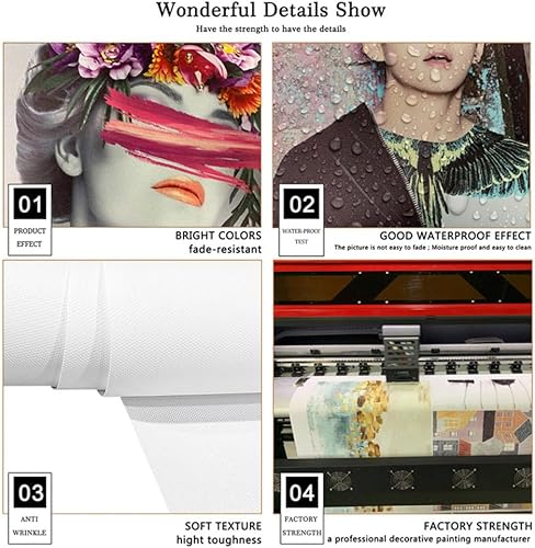 MYLHMPPJH Toile murale représentant un loup aux yeux bleus, impression de portrait de tête de loup en noir et blanc, affiche pour décoration de salon ou de chambre à coucher (40 x 60 cm) - Nail Gallerys