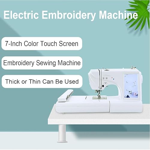 Generic Machine à coudre avec écran tactile LCD 7' Idéal pour vêtements, chapeaux, couettes, travaux manuels 10 x 23,5 cm et 10 x 10 cm Surface de broderie - Nail Gallerys