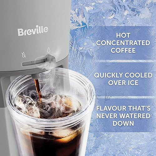 Breville VCF155 Cafetière glacée | Machine à café glacé à portion unique plus tasse à café avec paille | Prêt en moins de 4 minutes | Gris - Nail Gallerys