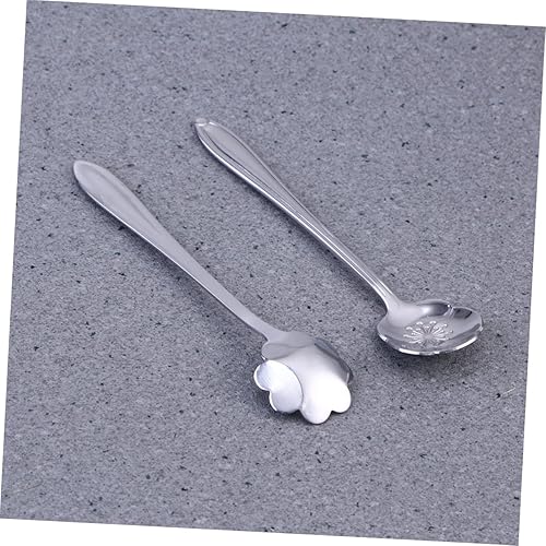 ABOOFAN Cuillères À Fleurs En Acier Inoxydable 8 Pièces Service De Table Élégant Pour Thé Et Café - Nail Gallerys