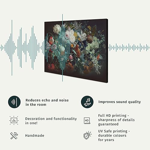 murando - Tableau Acoustique Banksy 60x40 cm - 1 partie Décoration Murale Anti-Bruit Isolation Phonique Chambre Impression sur Toile - Fille avec un bouquet de coeurs h-H-10029-b-a - Nail Gallerys