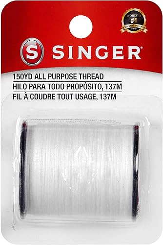 SINGER Fil polyester tout usage de 137 m, 1 paquet, blanc, modèle : 60100 - Nail Gallerys