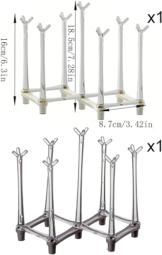 MINZHI Lot de 2 égouttoirs en plastique, égouttoir rétractable, égouttoir à couverts pliable, support de séchage extensible, convient pour tasses, bouteilles, assiettes, etc. - Nail Gallerys