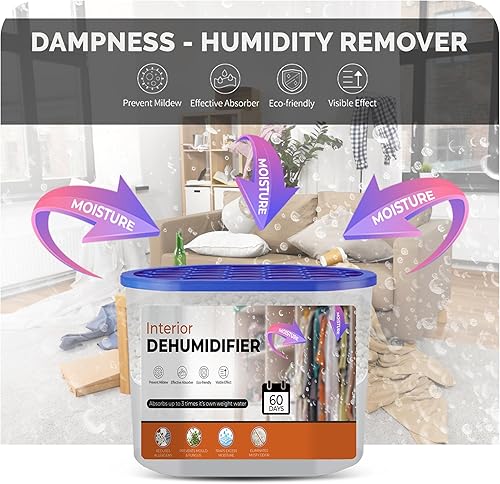 Roe Tenpo Lot de 10 déshumidificateurs 500 ml - Absorbeurs d'humidité pour l'humidité, les moisissures - Absorbeurs de condensation - Idéal pour la maison, la chambre, la salle de bain, la caravane - Nail Gallerys