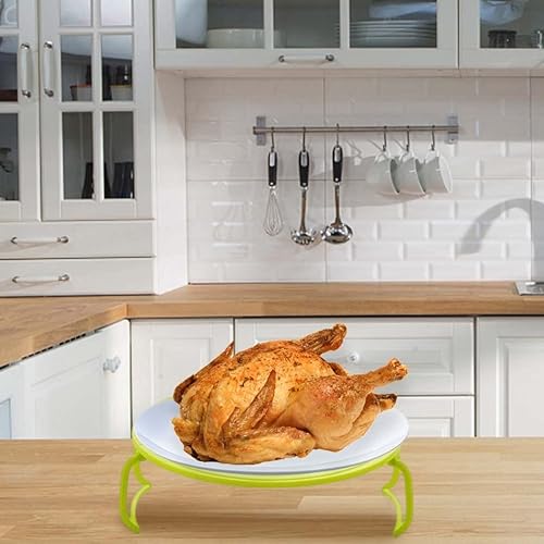 plateaux de four à vapeur plate à micro-ondes Rack pliant en plastique Plastic micro-ondes plateau de plateau à micro-ondes de gril à micro-ondes supports micro-ondes accessoires - Nail Gallerys