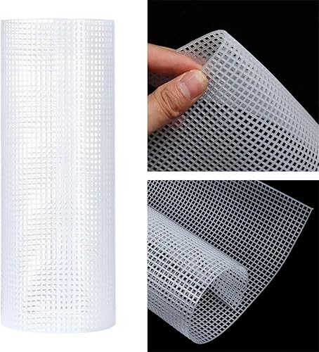 Feuilles de Toile en Maille en Plastique 1PC Bricolage en Plastique Maille Tissu Durable Grille Fil Crochet for Sac Faisant Tapis Artisanat Couture Tissage Artisanat loquet Crochet Accessoires (Color - Nail Gallerys