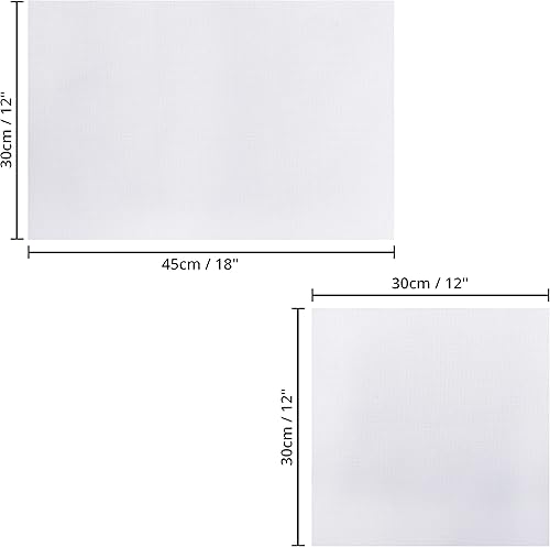 Handi Stitch Tissu pour Point de Croix (Lot de 6) - Deux de 30 x 45 cm & Quatre de 30 x 30 cm - Toile Aida Point de Croix - Tissu Blanc à 14 Fils pour Broderie à la Main & à la Machine - Nail Gallerys