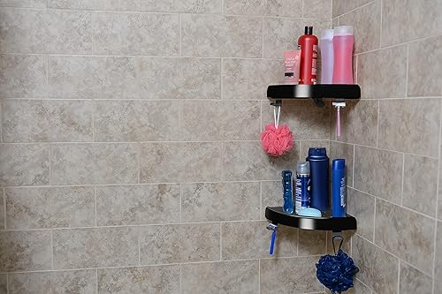 SNAP UP SHELF BLACK L'étagère d'angles noir idéale pour la salle de bain - Vu à la Télé, Black - Nail Gallerys