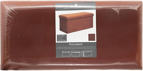 Atmosphera - Pouf Pliant Double Lilou en Velours 76x38cm Ambre - Nail Gallerys