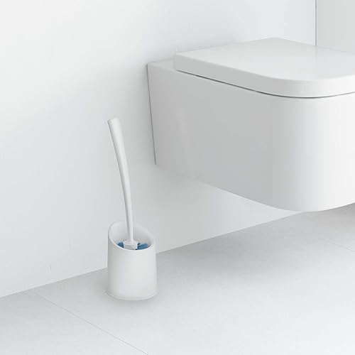 Rayen - Brosse WC de Haute Qualité avec Design Compact, Poils Longs et Denses, Nettoyage Efficace, Blanc, Dimensions 37,5x11,5 cm - Nail Gallerys