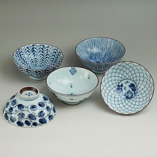 Tokyo Matcha Selection Saikai Touki Saikai Pottery Lot de 5 bols à riz japonais 31623 du Japon - Nail Gallerys
