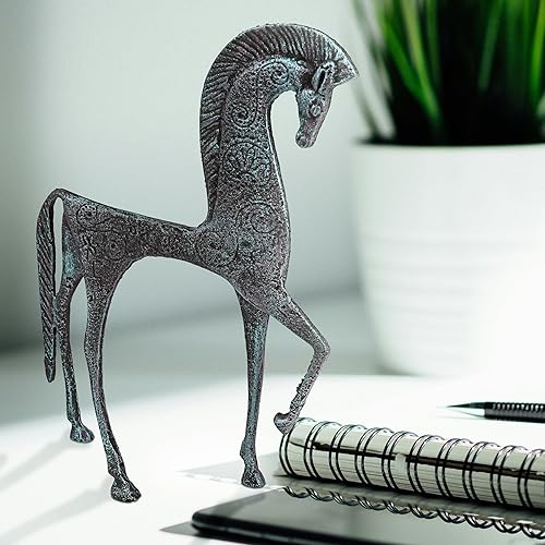 Design Toscano Statue cheval de Sparte en ferronnerie grecque - Nail Gallerys