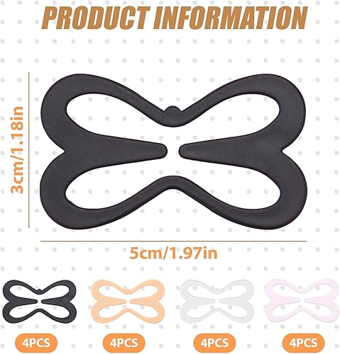 16 Pièces Boucles De Bandoulière Pour Sous-Vêtements, Boucles Antidérapantes Pour Sous-Vêtements, Boucles De Bandoulière Pour Sous-Vêtements Réglables, Accessoires Pour Sous-Vêtements - Nail Gallerys