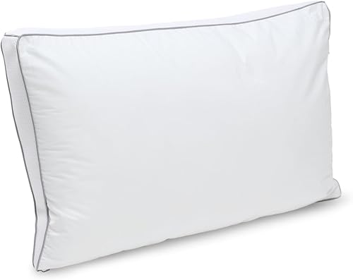 Bleu Câlin Oreiller Souple Premium Ventilé 40x60cm - Enveloppe 100% Coton Percale - Multipositions de Sommeil - Fabriqué en France - Nail Gallerys