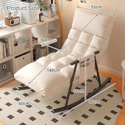 Générique Rocking Chair Nursery,Upholstered Rocking Chairs with Backrestrests,Glider Rocker Nursery Chair with Armrest,440Lbs Support Rocking Chairs,for Living Room, Bedroom, Balcony - Nail Gallerys