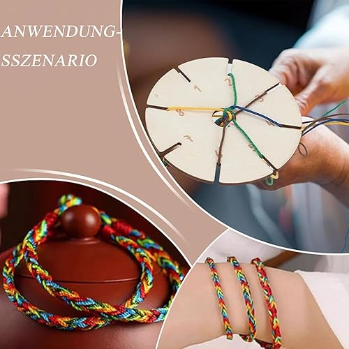 HSYTEK Kumihimo Lot de 5 disques tressés en forme d'étoile à tricoter, pour bracelets en macramé, bracelets DIY - Nail Gallerys