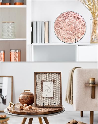 QWORK® Support Presentoir métallique, 6 pouces, présentoir de chevalet, pour assiettes, art, photos, présentoir de livres, paquet de 6 - Nail Gallerys